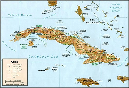 Map of Cuba