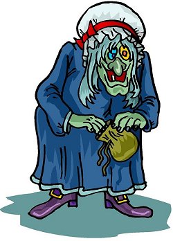 Old hag with a bag