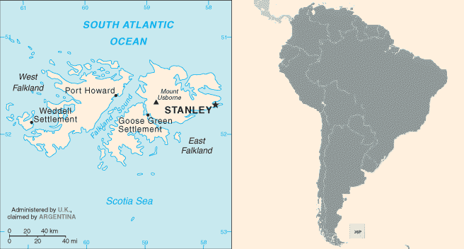 Map of Falkland Islands